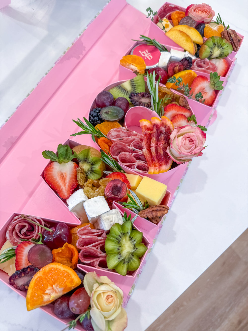 Custom grazing table for a private celebration