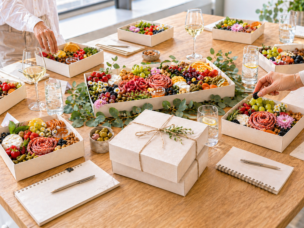 Custom grazing table for a private celebration