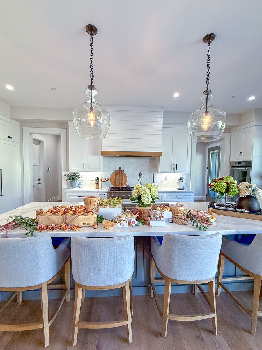 Brie Grazing Boards — private home catering setup