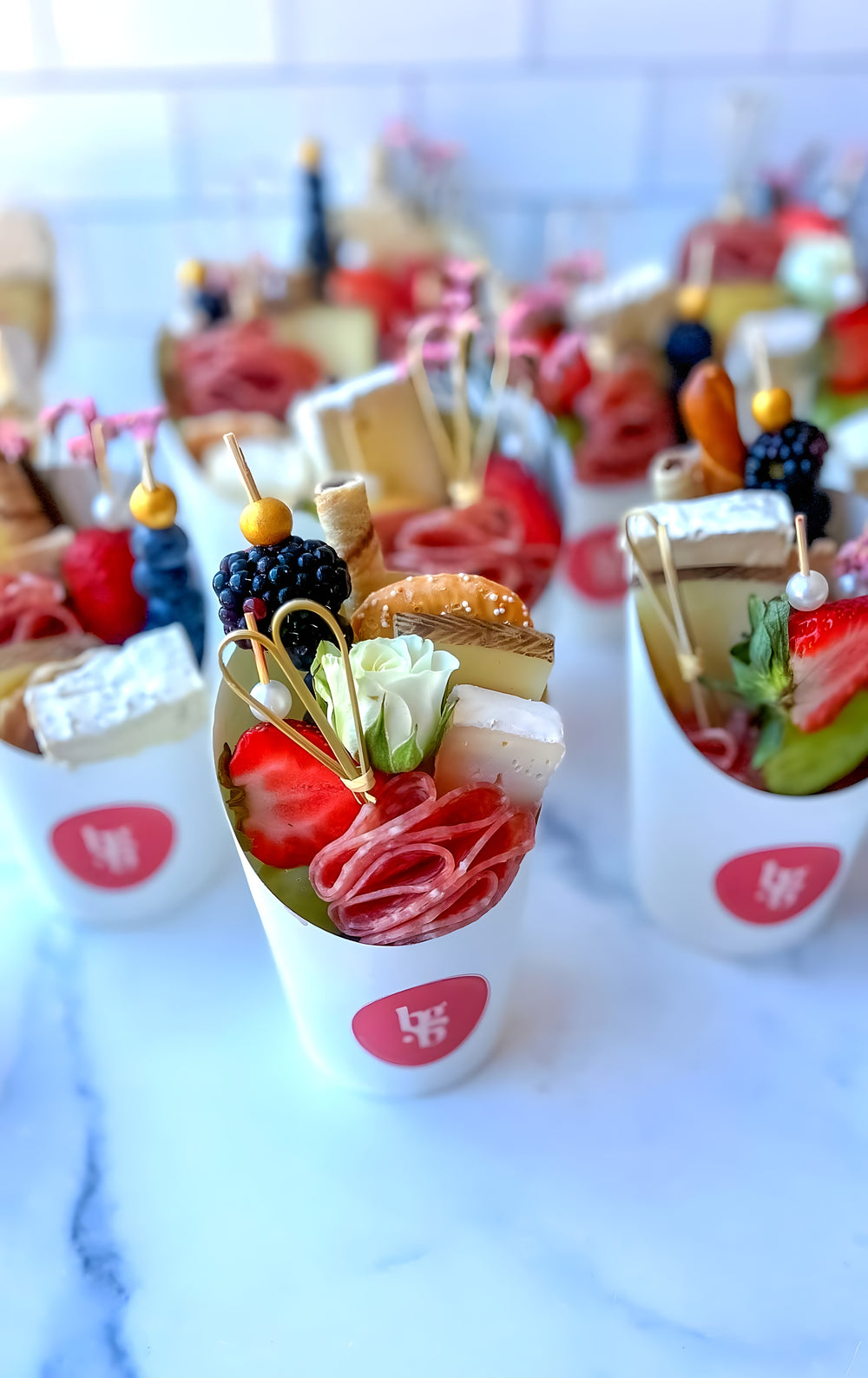 Grazing table set for a wedding