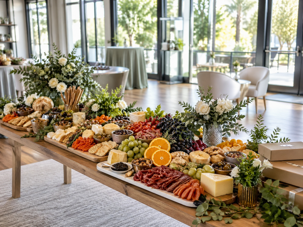 Custom grazing table for a private celebration